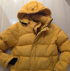 Aritzia the super puff golden yellow